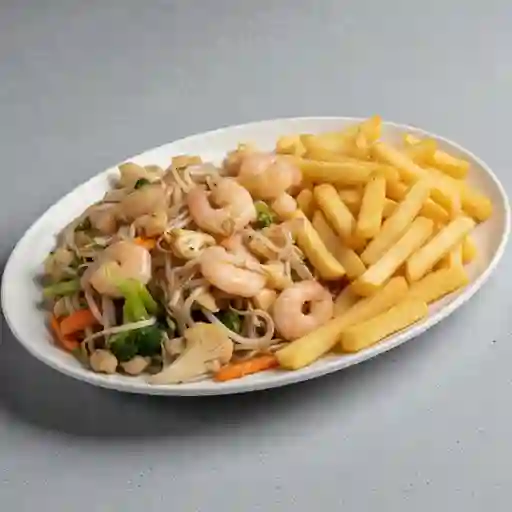 Chapsui camarón con papas