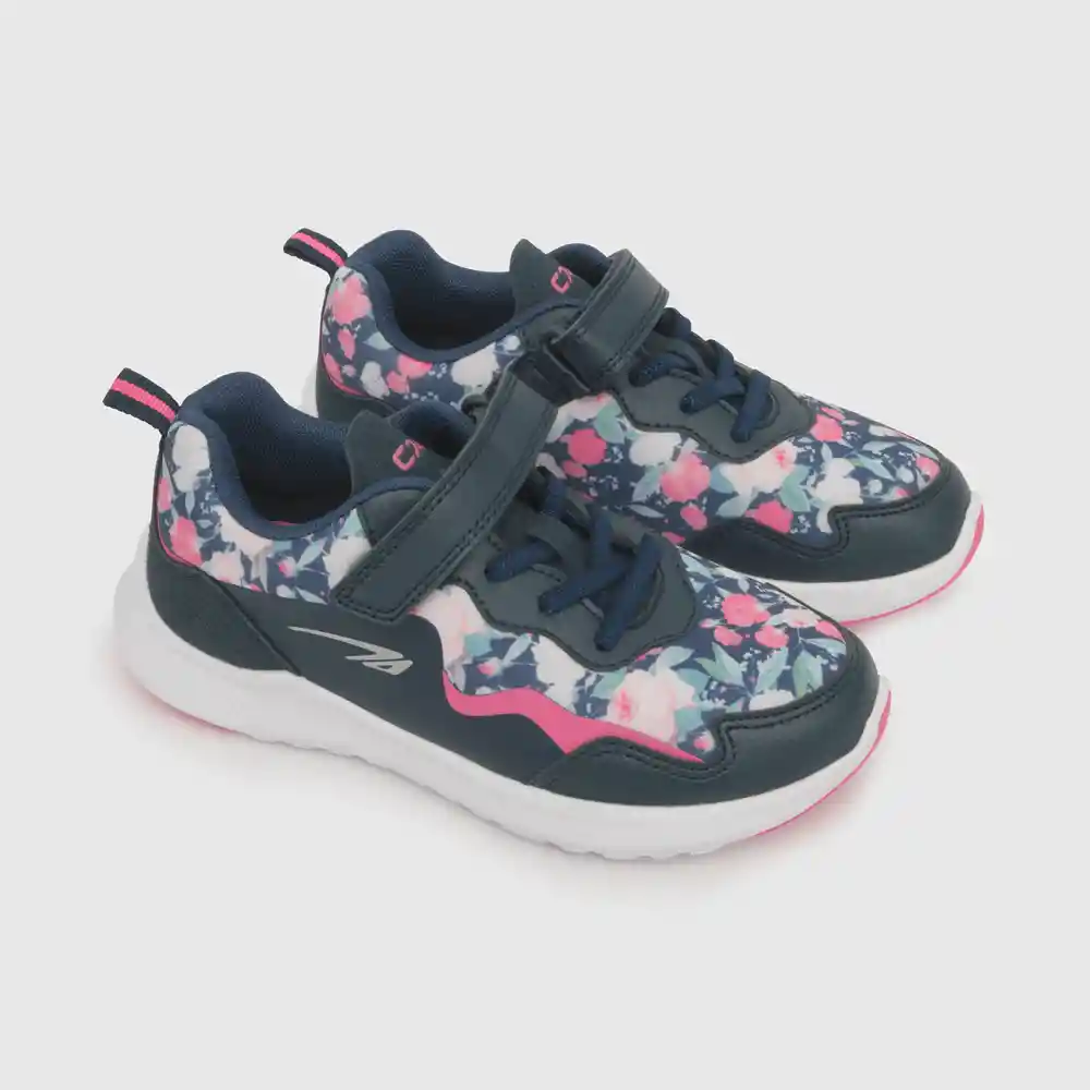 Zapatillas Deportivas Caña Baja Niña Azul Talla 22