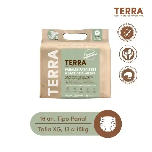 Terra Pañal Biodegradable Talla XG