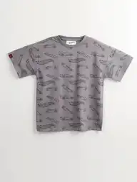 Hot Wheels Polera Manga Corta Niño Gris 6 V26 314014420