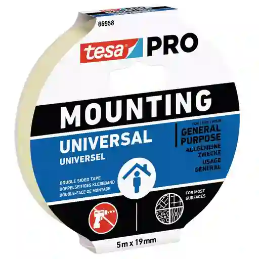 Tesa Cinta Doble Contacto Universal Pro 19 mm x 5 m