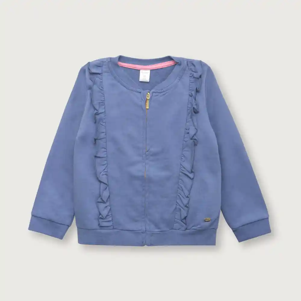 Polerón Tipo Bomber Denim Para Niña Talla 6M Opaline
