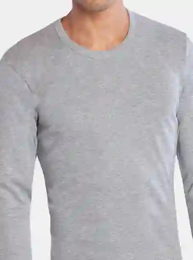 Tais Camiseta Algodón Cuello Polo Manga Larga Gris M