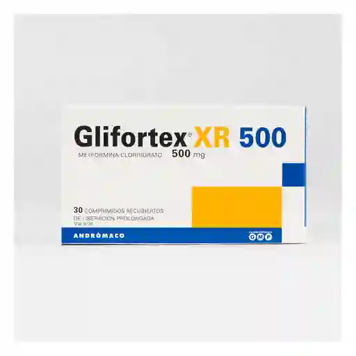 Glifortex XR 500 mg Comp Rec De Lib Prolongada