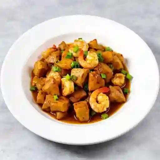 Pollo Mongoliano con Camarones