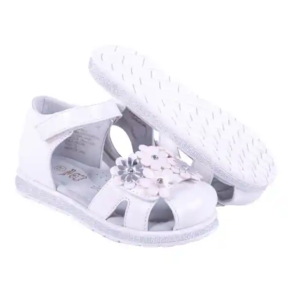 Sandalias Bebe Niña Blanco Pillin 25