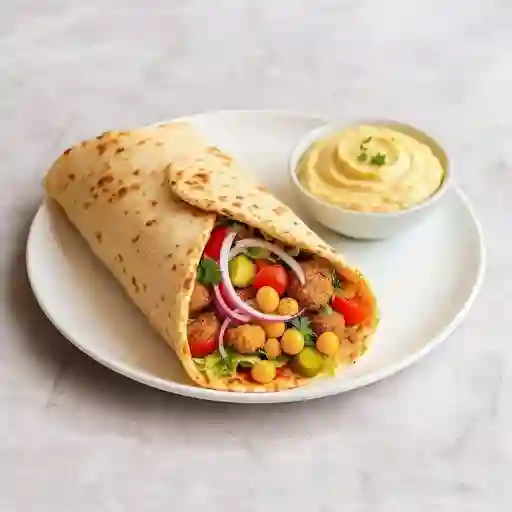 Shawarma Vegano + 2 Salsas Arabes