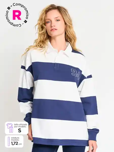 Index Polera Manga Larga Feraya Color Navy M P7 W25