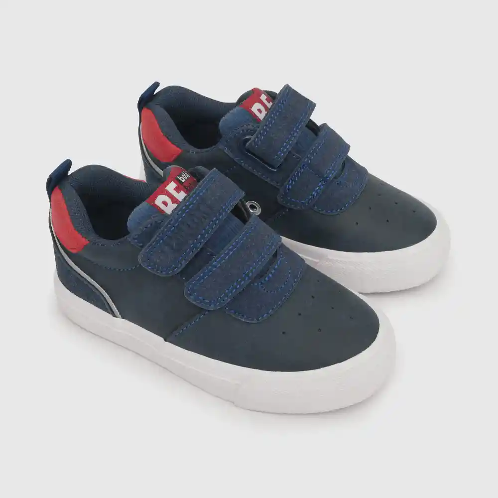Zapatillas Urbanas Para Niño Azul Y Rojo Talla 21