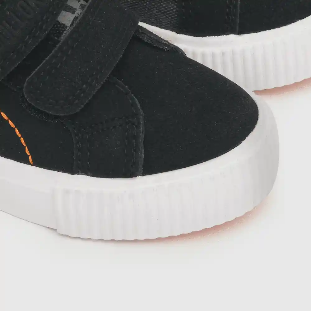 Zapatillas Urbana Dos Velcros Negro Talla 21