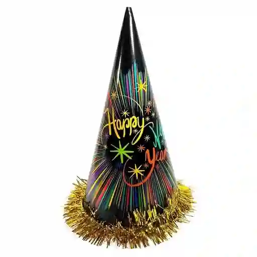 Gorro Cono Happy New Year Color