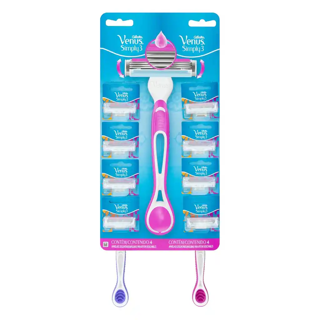 Gillette Venus Pack de Máquina de Afeitar Simply 3