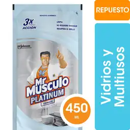 Limpia Vidrios Multiuso Mr. Músculo Doypack Recarga 450 cc