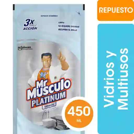 Limpia Vidrios Multiuso Mr. Músculo Doypack Recarga 450 cc