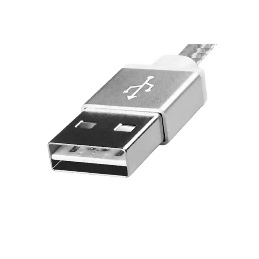 Adata Cable Aluminum Micro Usb/Usb Textil 2.4A Plateado 100CMK