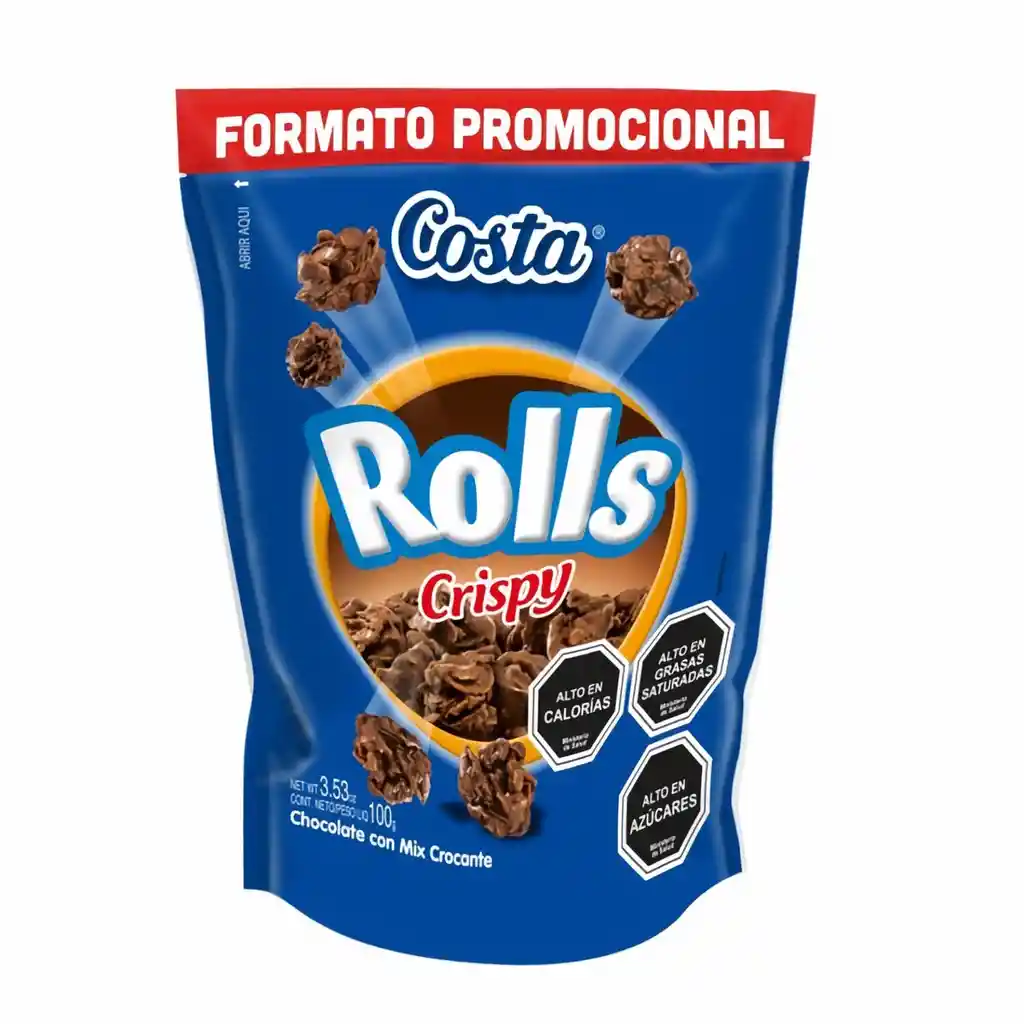 Rolls Crispy Chocolate con Mix Crocante