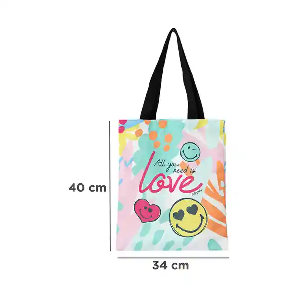 Bolsa de Compras Love Colorida Miniso