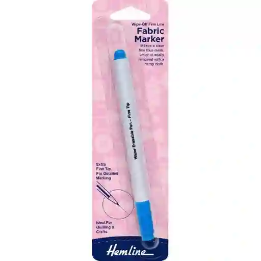 Lápiz Marcador De Tela Soluble Extra Fino Azul Hemline 1