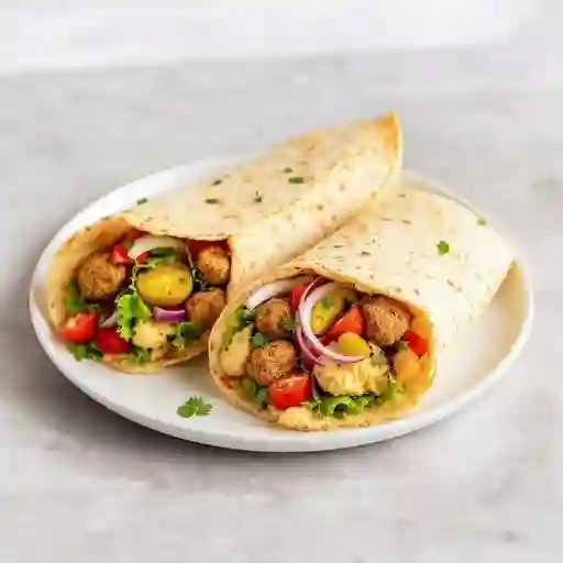 Shawarma Vegano + 2 Salsas Arabes