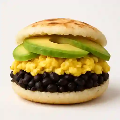 Arepa Caraota/huevo/palta