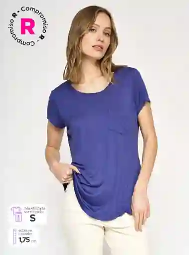 Regatta Polera Manga Corta Torta Solid-E Ess Azul Talla S S24