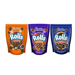 Combo Rolls Bolitas de Chocolate Con Maní + Rolls Chocolate
