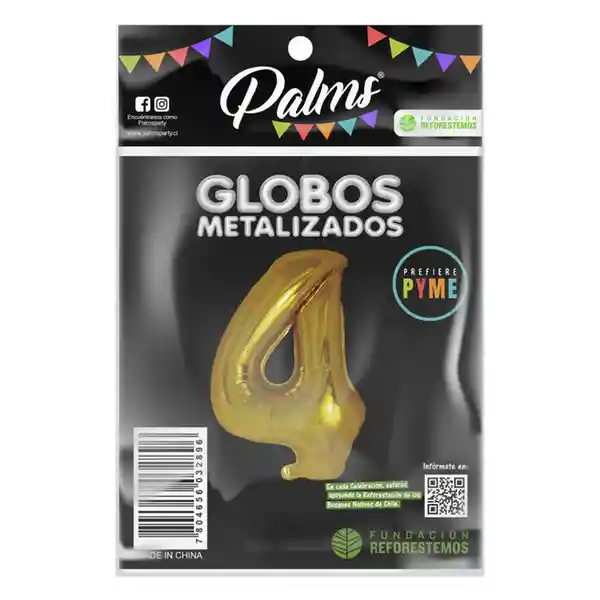 Palms Globo Aluminio Color Dorado No.4