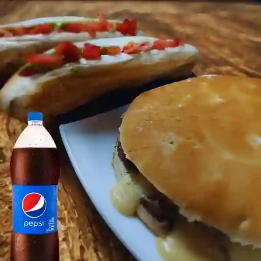 Combo churrasco, completo grande, bebida