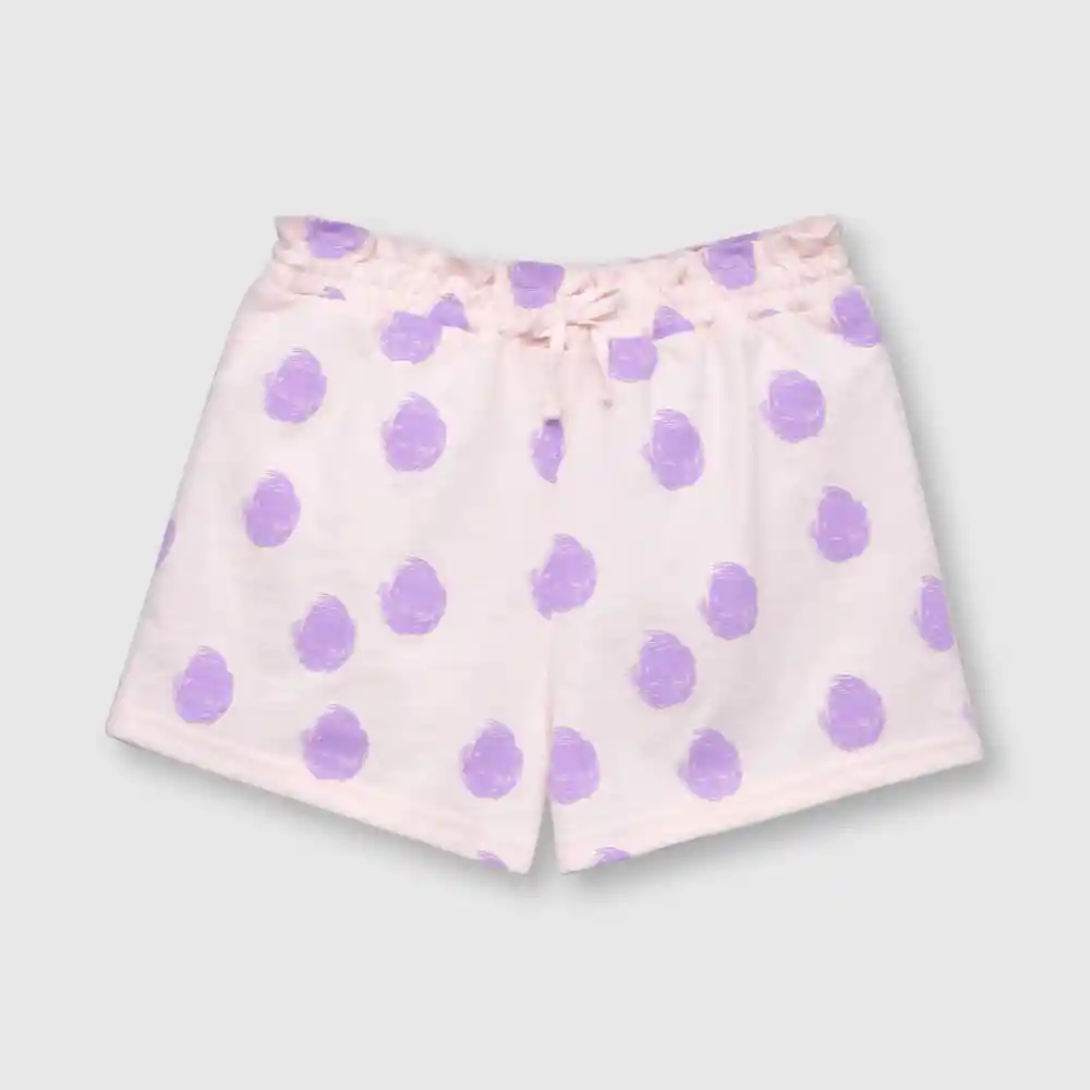 Short De Bebé Estampado Niña Rosado Talla 3/6m