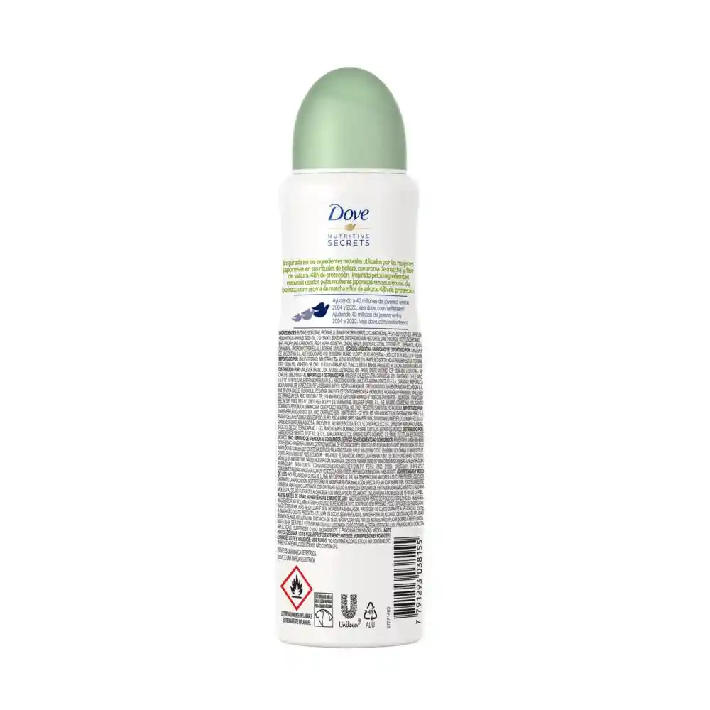 Dove Antitranspirante Aerosol Matcha
