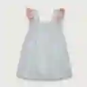 Vestido Rayado Niño Celeste Talla 9 Meses