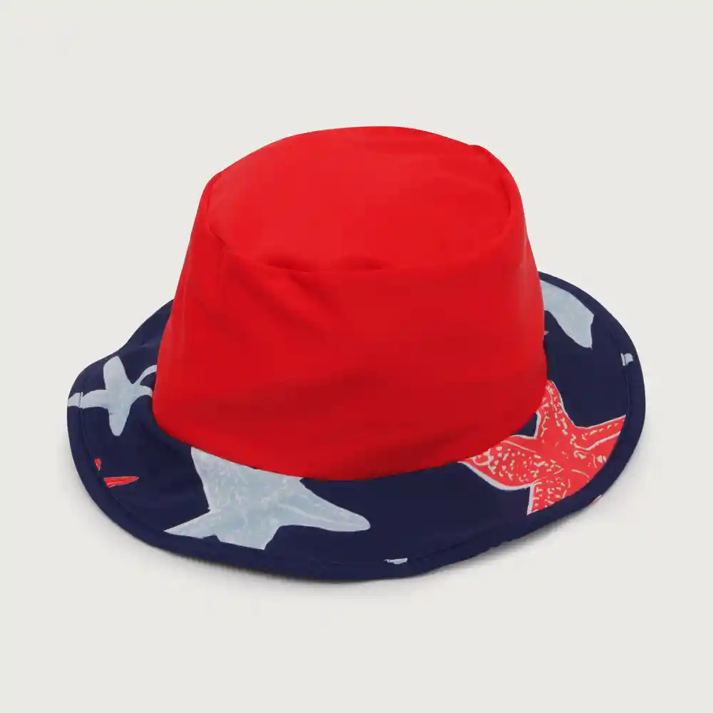 Gorro Protección Uv Tropical Para Niño Rojo Talla S
