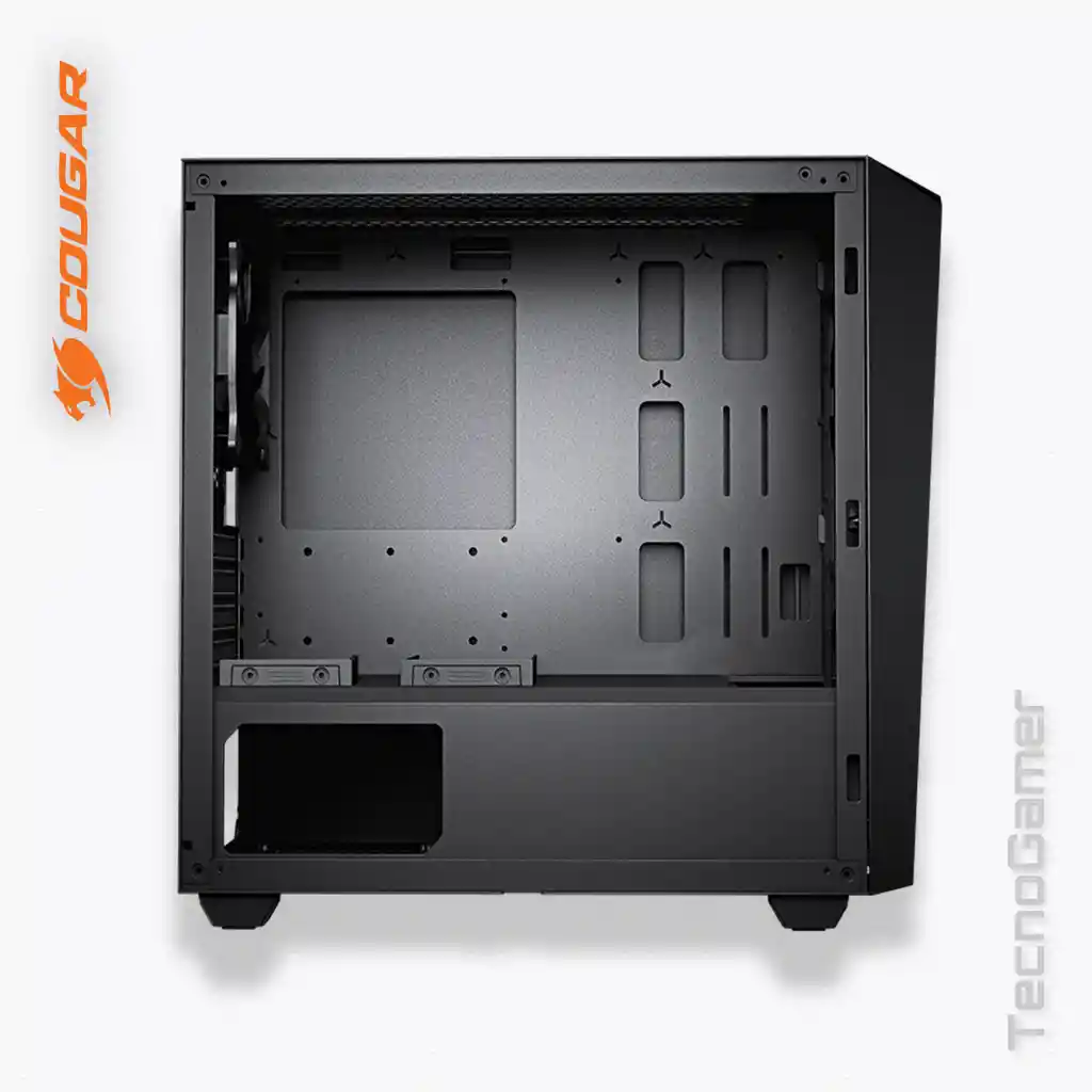Cougar Gabinete Gamer MG120-G Cristal Templado Negro
