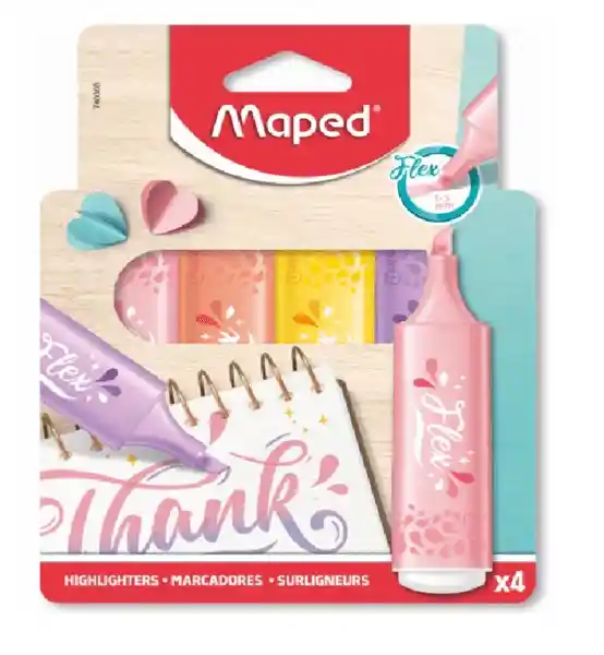 Marcadores Pastel Flex X4 Marcadores Pastel Flex 12 Cj