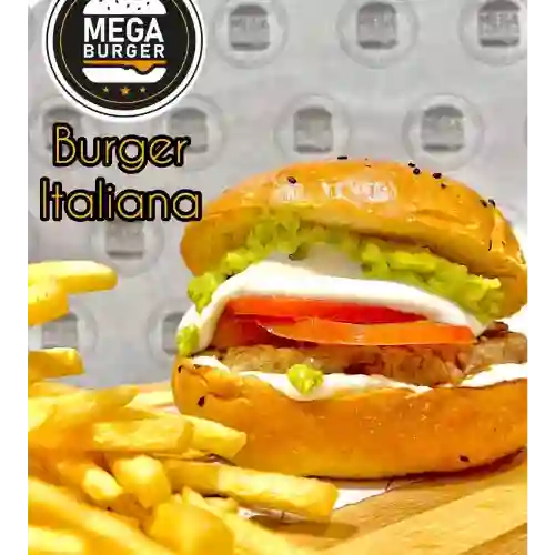 Italian Burger + Papas Fritas