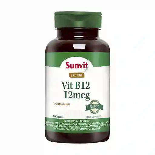 Vit Sun Life Suplemento Amin B12 12 Mg - 60 Capsulas