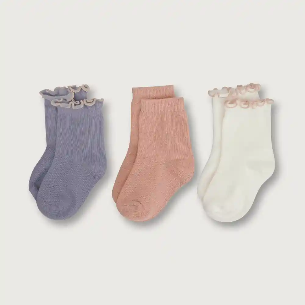 Pack Calcetines De Niña Lila Talla 26/29
