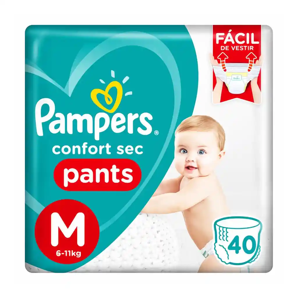 Pampers Pañal Pants Confort Sec Talla M