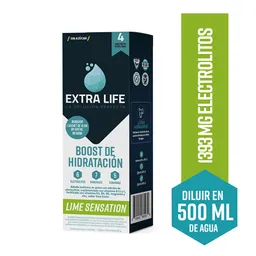 Extra Life Boost de Hidratación Lime Sensation 4 Sachets
