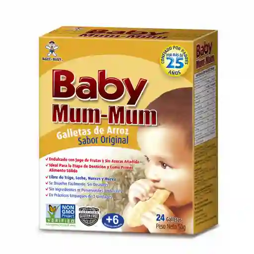 Baby Mum-Mum Galletas de Arroz Sabor Original 