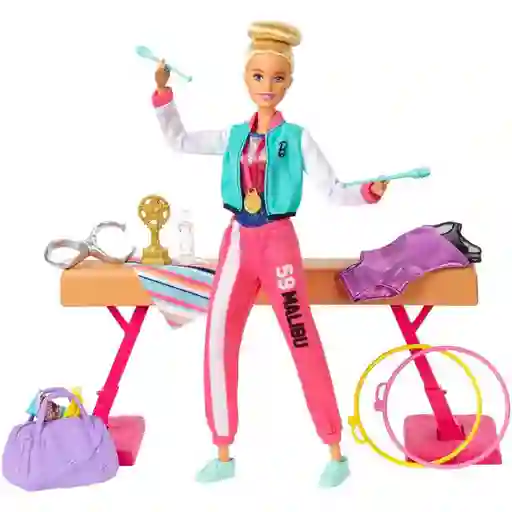 Barbie Set de Muñeca Gimnasia