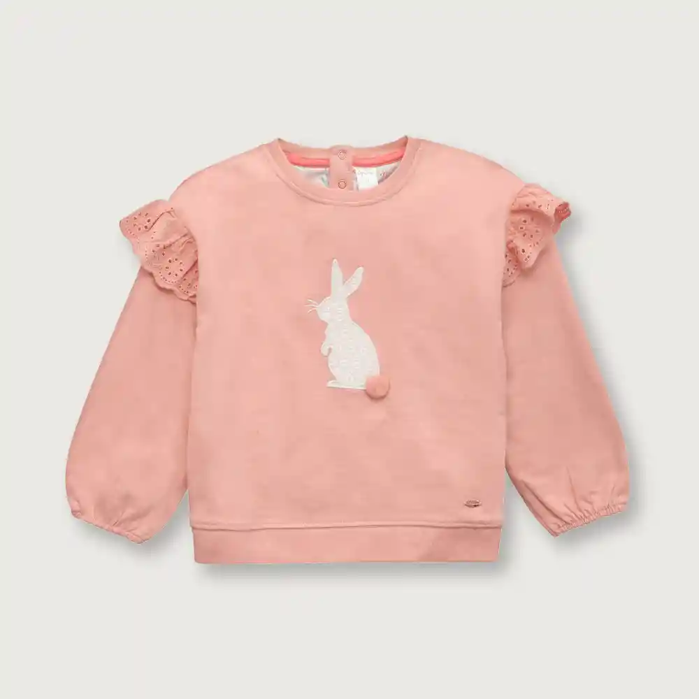 Polerón Conejito Para Niña Rosado Talla 6M Opaline