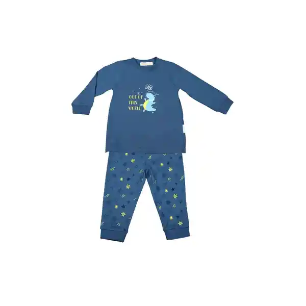 Pijama Largo Dinosaurio Infanti - 12-18 Meses