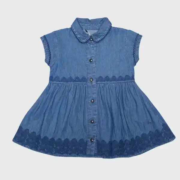 Vestido Bebe Niña Azul Pillin 6 M