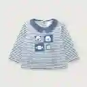 Polerón Cuello Camisero de Bebé Niño Celeste Talla RN Opaline