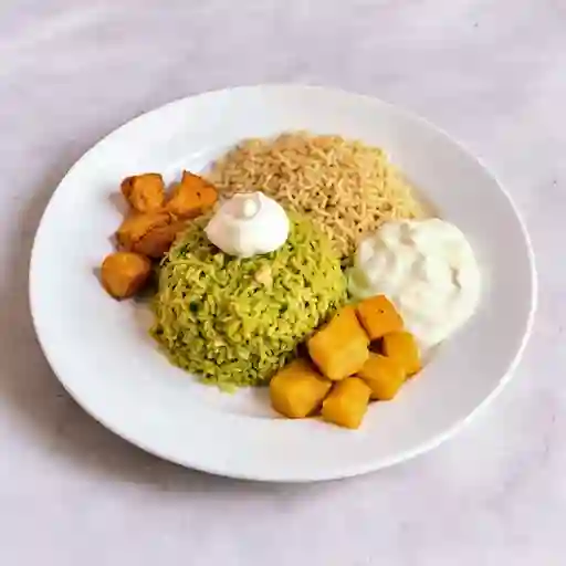 Arroz verde brasa