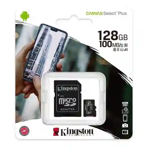 Kingston Memoria Micro SD de 128 Gigabytes Canvas Select Plus 
