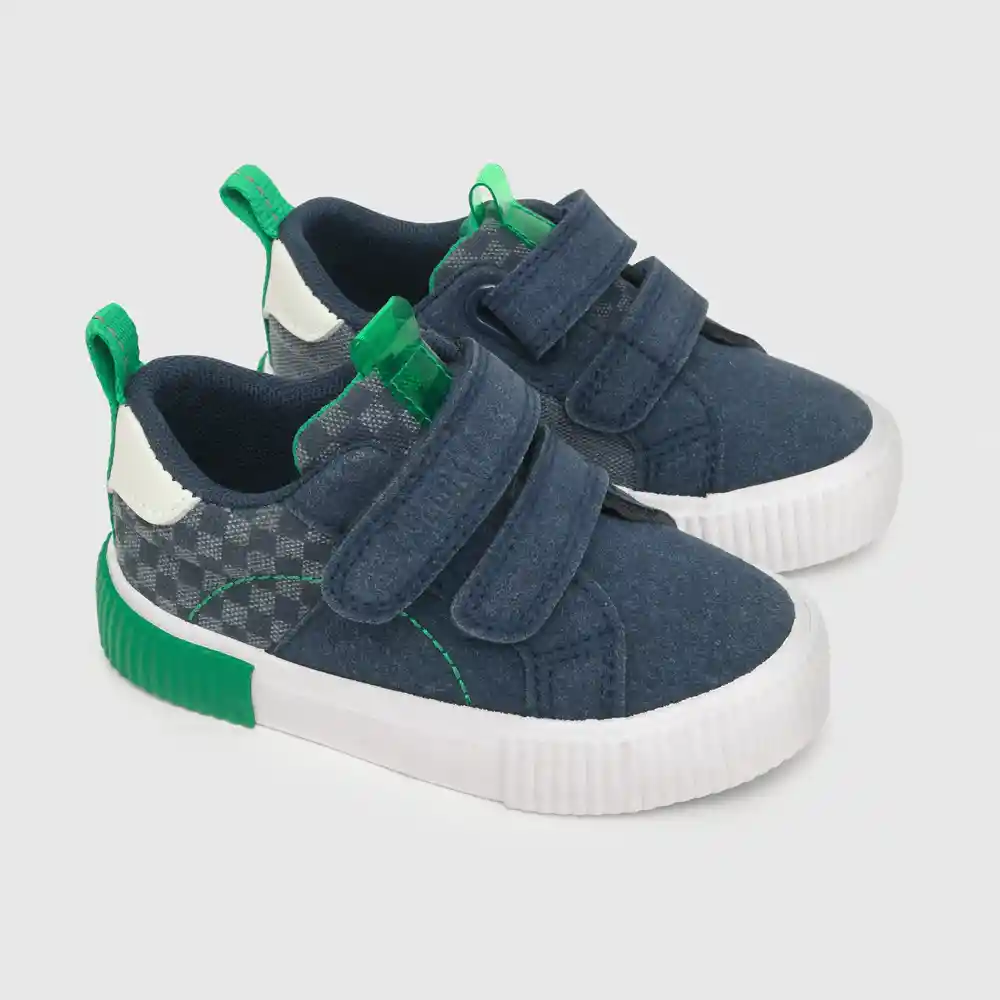 Zapatillas Urbana Dos Velcros Azul Talla 25