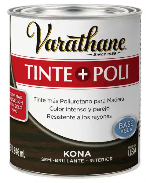 Varathane Barniz de Poliuretano Con Tinte Base Agua Kona