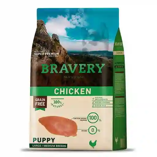 Bravery Alimento Para Perro Cachorro Sabor a Pollo